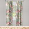 Ambesonne Flower Print Curtains, Blurry Effect Spring Blossoms Floral Branches Vintage Romance, Window Treatments 2 Panel Set for Living Room Bedroom, Pair of – 28″ x 95″, Rose Pink and Fern Green(Sage Green Multicolor)