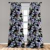 Ambesonne Flower Print Curtains, Blurry Effect Spring Blossoms Floral Branches Vintage Romance, Window Treatments 2 Panel Set for Living Room Bedroom, Pair of – 28″ x 95″, Rose Pink and Fern Green(Charcoal Grey and Ceil Blue)