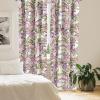 Ambesonne Flower Print Curtains, Blurry Effect Spring Blossoms Floral Branches Vintage Romance, Window Treatments 2 Panel Set for Living Room Bedroom, Pair of – 28″ x 95″, Rose Pink and Fern Green(Ivory and Multicolor)