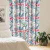 Ambesonne Flower Print Curtains, Blurry Effect Spring Blossoms Floral Branches Vintage Romance, Window Treatments 2 Panel Set for Living Room Bedroom, Pair of – 28″ x 95″, Rose Pink and Fern Green(Coral Rose Mint Green)