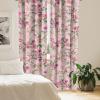 Ambesonne Flower Print Curtains, Blurry Effect Spring Blossoms Floral Branches Vintage Romance, Window Treatments 2 Panel Set for Living Room Bedroom, Pair of – 28″ x 95″, Rose Pink and Fern Green(Rose Pink and Fern Green)