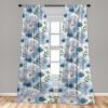Ambesonne Flower Print Curtains, Blurry Effect Spring Blossoms Floral Branches Vintage Romance, Window Treatments 2 Panel Set for Living Room Bedroom, Pair of – 28″ x 95″, Rose Pink and Fern Green(Slate Blue Lilac and Pale Tan)