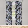 Ambesonne Flower Print Curtains, Blurry Effect Spring Blossoms Floral Branches Vintage Romance, Window Treatments 2 Panel Set for Living Room Bedroom, Pair of – 28″ x 95″, Rose Pink and Fern Green(Charcoal Grey and Ceil Blue)