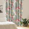 Ambesonne Flower Print Curtains, Blurry Effect Spring Blossoms Floral Branches Vintage Romance, Window Treatments 2 Panel Set for Living Room Bedroom, Pair of – 28″ x 95″, Rose Pink and Fern Green(Sage Green Multicolor)