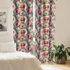 Ambesonne Flower Print Curtains, Blurry Effect Spring Blossoms Floral Branches Vintage Romance, Window Treatments 2 Panel Set for Living Room Bedroom, Pair of – 28″ x 95″, Rose Pink and Fern Green(Reseda Green Pink and Ivory)