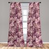 Ambesonne Flower Print Curtains, Blurry Effect Spring Blossoms Floral Branches Vintage Romance, Window Treatments 2 Panel Set for Living Room Bedroom, Pair of – 28″ x 95″, Rose Pink and Fern Green(Dried Rose and Pale Pink)