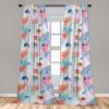 Ambesonne Flower Print Curtains, Blurry Effect Spring Blossoms Floral Branches Vintage Romance, Window Treatments 2 Panel Set for Living Room Bedroom, Pair of – 28″ x 95″, Rose Pink and Fern Green(Salmon Peach Multicolor)