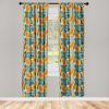 Ambesonne Flower Print Curtains, Blurry Effect Spring Blossoms Floral Branches Vintage Romance, Window Treatments 2 Panel Set for Living Room Bedroom, Pair of – 28″ x 95″, Rose Pink and Fern Green(Teal and Burnt Orange)