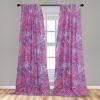 Ambesonne Flower Print Curtains, Blurry Effect Spring Blossoms Floral Branches Vintage Romance, Window Treatments 2 Panel Set for Living Room Bedroom, Pair of – 28″ x 95″, Rose Pink and Fern Green(Pink and Pale Sky Blue)