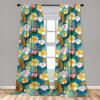 Ambesonne Flower Print Curtains, Blurry Effect Spring Blossoms Floral Branches Vintage Romance, Window Treatments 2 Panel Set for Living Room Bedroom, Pair of – 28″ x 95″, Rose Pink and Fern Green(Turquoise Multicolor)