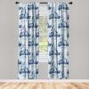 Ambesonne Flower Print Curtains, Blurry Effect Spring Blossoms Floral Branches Vintage Romance, Window Treatments 2 Panel Set for Living Room Bedroom, Pair of – 28″ x 95″, Rose Pink and Fern Green(Pale Blue Indigo)