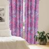 Ambesonne Flower Print Curtains, Blurry Effect Spring Blossoms Floral Branches Vintage Romance, Window Treatments 2 Panel Set for Living Room Bedroom, Pair of – 28″ x 95″, Rose Pink and Fern Green(Pink and Pale Sky Blue)