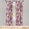 Ambesonne Flower Print Curtains, Blurry Effect Spring Blossoms Floral Branches Vintage Romance, Window Treatments 2 Panel Set for Living Room Bedroom, Pair of – 28″ x 95″, Rose Pink and Fern Green(Dried Rose and Pale Pink)