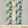 Ambesonne Flower Print Curtains, Blurry Effect Spring Blossoms Floral Branches Vintage Romance, Window Treatments 2 Panel Set for Living Room Bedroom, Pair of – 28″ x 95″, Rose Pink and Fern Green(Turquoise Multicolor)