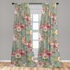 Ambesonne Flower Print Curtains, Blurry Effect Spring Blossoms Floral Branches Vintage Romance, Window Treatments 2 Panel Set for Living Room Bedroom, Pair of – 28″ x 95″, Rose Pink and Fern Green(Sage Green Multicolor)