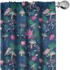 Ambesonne Botany Curtains, Exotic Forest Flower Mushroom Leaf Pine Nuts Oak Bluebell Berry, Window Treatments 2 Panel Set for Living Room Bedroom, Pair of – 28″ x 63″, Jade Green Night Blue(Jade Green Night Blue)