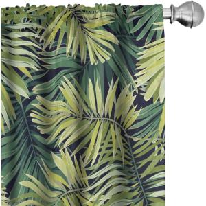 Ambesonne Flower Print Curtains, Blurry Effect Spring Blossoms Floral Branches Vintage Romance, Window Treatments 2 Panel Set for Living Room Bedroom, Pair of – 28″ x 95″, Rose Pink and Fern Green(Emerald Apple Green)