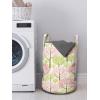 Ambesonne Tree Laundry Bag, Japanese Cherry Blossom Pattern with Abstract Composition Eastern Inspirations, Hamper Basket with Handles Drawstring Closure for Laundromats, 13″ x 19″, Pink Green White