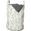 Ambesonne Floral Laundry Bag, Floral Pattern Moderate Essential Botanical Herbs Flower Plants Fresh Twigs Theme, Hamper Basket with Handles Drawstring Closure for Laundromats, 13″ x 19″, Green Cream