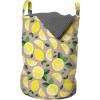 Ambesonne Lemon Laundry Bag, Vibrant Colored Sliced and Whole Lemons Summer Theme Vintage Print, Hamper Basket with Handles Drawstring Closure for Laundromats, 13″ x 19″, Dried Rose Yellow
