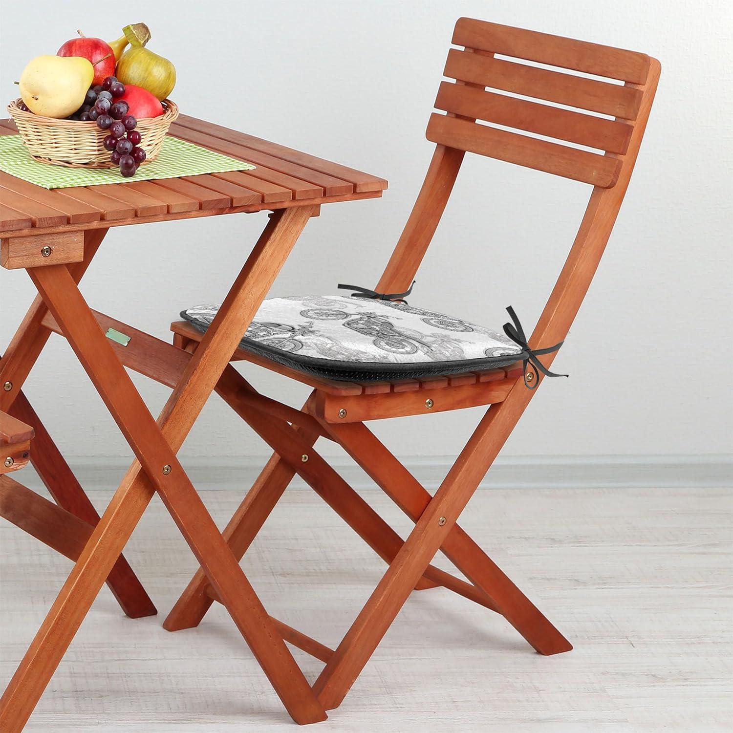 imageAmbesonne Pearls Chair Seating Cushion Set of 6 Bow Ties with Hearts Feminine Valentines Day Romantic Theme with Dotted Background AntiSlip Seat Padding for Kitchen amp Patio 16x16 Pink BlackGrey White Black