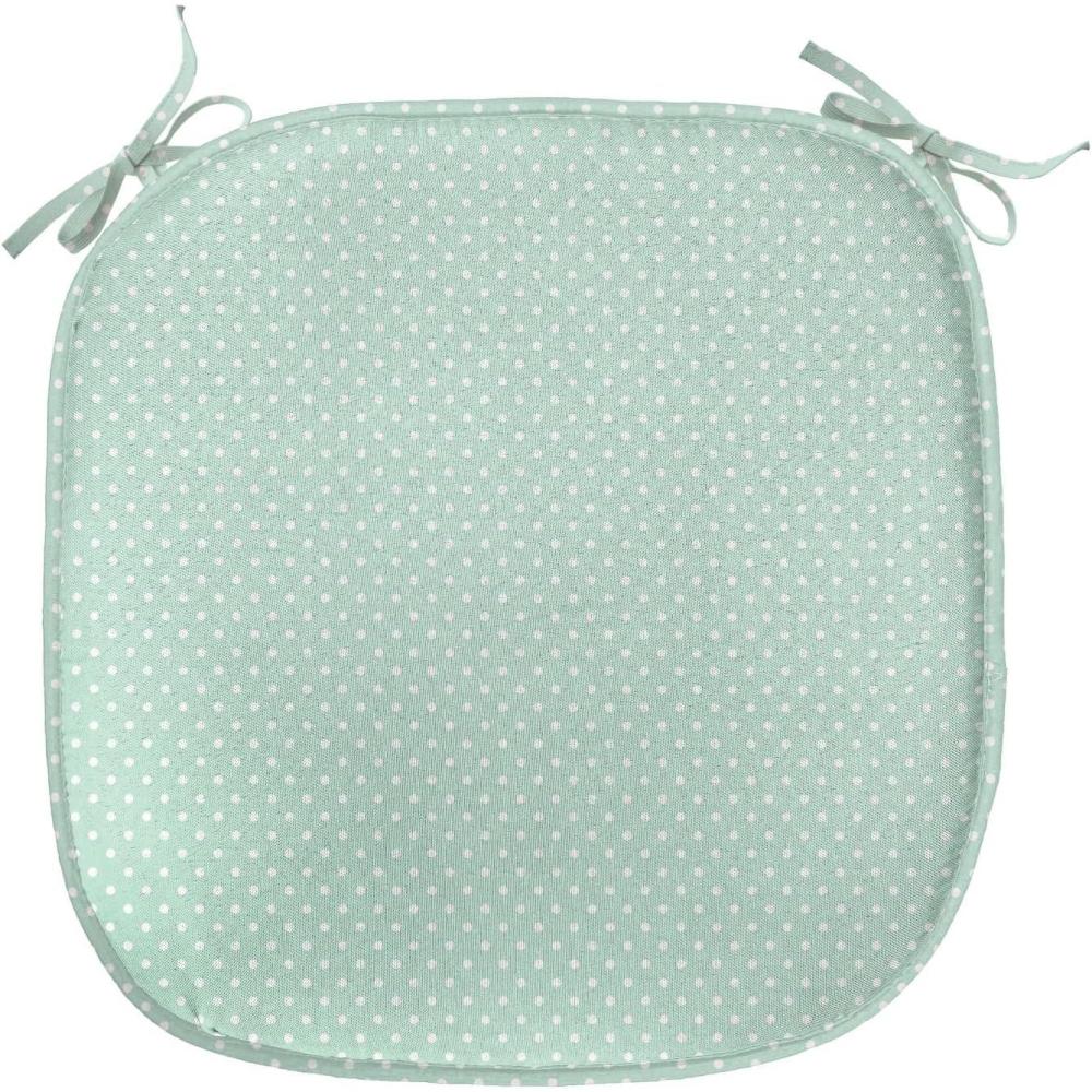 imageAmbesonne Pearls Chair Seating Cushion Set of 6 Bow Ties with Hearts Feminine Valentines Day Romantic Theme with Dotted Background AntiSlip Seat Padding for Kitchen amp Patio 16x16 Pink BlackMint Green White