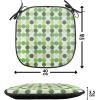 Ambesonne Pearls Chair Seating Cushion Set of 6, Bow Ties with Hearts Feminine Valentines Day Romantic Theme with Dotted Background, Anti-Slip Seat Padding for Kitchen & Patio, 16″x16″, Pink Black(Green Cream)