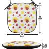 Ambesonne Pearls Chair Seating Cushion Set of 6, Bow Ties with Hearts Feminine Valentines Day Romantic Theme with Dotted Background, Anti-Slip Seat Padding for Kitchen & Patio, 16″x16″, Pink Black(Red Black Yellow)