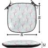 Ambesonne Pearls Chair Seating Cushion Set of 6, Bow Ties with Hearts Feminine Valentines Day Romantic Theme with Dotted Background, Anti-Slip Seat Padding for Kitchen & Patio, 16″x16″, Pink Black(Mint Green Pale Pink)