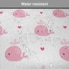 Ambesonne Pearls Chair Seating Cushion Set of 6, Bow Ties with Hearts Feminine Valentines Day Romantic Theme with Dotted Background, Anti-Slip Seat Padding for Kitchen & Patio, 16″x16″, Pink Black(White and Pink)