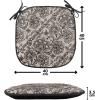 Ambesonne Pearls Chair Seating Cushion Set of 6, Bow Ties with Hearts Feminine Valentines Day Romantic Theme with Dotted Background, Anti-Slip Seat Padding for Kitchen & Patio, 16″x16″, Pink Black(Tan Black)