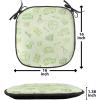 Ambesonne Pearls Chair Seating Cushion Set of 6, Bow Ties with Hearts Feminine Valentines Day Romantic Theme with Dotted Background, Anti-Slip Seat Padding for Kitchen & Patio, 16″x16″, Pink Black(Pale Green)