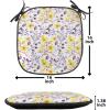 Ambesonne Pearls Chair Seating Cushion Set of 6, Bow Ties with Hearts Feminine Valentines Day Romantic Theme with Dotted Background, Anti-Slip Seat Padding for Kitchen & Patio, 16″x16″, Pink Black(Yellow Purple White)