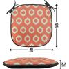 Ambesonne Pearls Chair Seating Cushion Set of 6, Bow Ties with Hearts Feminine Valentines Day Romantic Theme with Dotted Background, Anti-Slip Seat Padding for Kitchen & Patio, 16″x16″, Pink Black(Orange Pale Yellow)