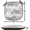 Ambesonne Pearls Chair Seating Cushion Set of 6, Bow Ties with Hearts Feminine Valentines Day Romantic Theme with Dotted Background, Anti-Slip Seat Padding for Kitchen & Patio, 16″x16″, Pink Black(Grey White Black)