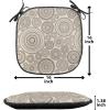 Ambesonne Pearls Chair Seating Cushion Set of 6, Bow Ties with Hearts Feminine Valentines Day Romantic Theme with Dotted Background, Anti-Slip Seat Padding for Kitchen & Patio, 16″x16″, Pink Black(Tan Brown)
