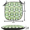 Ambesonne Pearls Chair Seating Cushion Set of 6, Bow Ties with Hearts Feminine Valentines Day Romantic Theme with Dotted Background, Anti-Slip Seat Padding for Kitchen & Patio, 16″x16″, Pink Black(Green Cream)