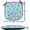 Ambesonne Pearls Chair Seating Cushion Set of 6, Bow Ties with Hearts Feminine Valentines Day Romantic Theme with Dotted Background, Anti-Slip Seat Padding for Kitchen & Patio, 16″x16″, Pink Black(Mint Green Blue)