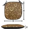 Ambesonne Pearls Chair Seating Cushion Set of 6, Bow Ties with Hearts Feminine Valentines Day Romantic Theme with Dotted Background, Anti-Slip Seat Padding for Kitchen & Patio, 16″x16″, Pink Black(Pale Yellow Brown)