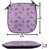 Ambesonne Pearls Chair Seating Cushion Set of 6, Bow Ties with Hearts Feminine Valentines Day Romantic Theme with Dotted Background, Anti-Slip Seat Padding for Kitchen & Patio, 16″x16″, Pink Black(Lavender Pink Black)