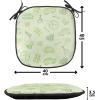 Ambesonne Pearls Chair Seating Cushion Set of 6, Bow Ties with Hearts Feminine Valentines Day Romantic Theme with Dotted Background, Anti-Slip Seat Padding for Kitchen & Patio, 16″x16″, Pink Black(Pale Green)