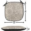 Ambesonne Pearls Chair Seating Cushion Set of 6, Bow Ties with Hearts Feminine Valentines Day Romantic Theme with Dotted Background, Anti-Slip Seat Padding for Kitchen & Patio, 16″x16″, Pink Black(Tan Brown)