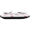 Ambesonne Pearls Chair Seating Cushion Set of 6, Bow Ties with Hearts Feminine Valentines Day Romantic Theme with Dotted Background, Anti-Slip Seat Padding for Kitchen & Patio, 16″x16″, Pink Black(Hot Pink White)