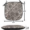 Ambesonne Pearls Chair Seating Cushion Set of 6, Bow Ties with Hearts Feminine Valentines Day Romantic Theme with Dotted Background, Anti-Slip Seat Padding for Kitchen & Patio, 16″x16″, Pink Black(Tan Black)