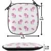 Ambesonne Pearls Chair Seating Cushion Set of 6, Bow Ties with Hearts Feminine Valentines Day Romantic Theme with Dotted Background, Anti-Slip Seat Padding for Kitchen & Patio, 16″x16″, Pink Black(Hot Pink White)