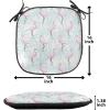 Ambesonne Pearls Chair Seating Cushion Set of 6, Bow Ties with Hearts Feminine Valentines Day Romantic Theme with Dotted Background, Anti-Slip Seat Padding for Kitchen & Patio, 16″x16″, Pink Black(Mint Green Pale Pink)