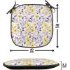 Ambesonne Pearls Chair Seating Cushion Set of 6, Bow Ties with Hearts Feminine Valentines Day Romantic Theme with Dotted Background, Anti-Slip Seat Padding for Kitchen & Patio, 16″x16″, Pink Black(Yellow Purple White)