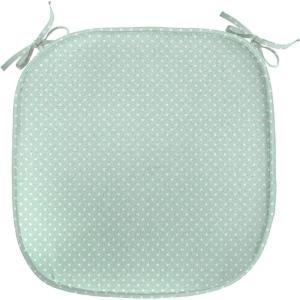 Ambesonne Pearls Chair Seating Cushion Set of 6, Bow Ties with Hearts Feminine Valentines Day Romantic Theme with Dotted Background, Anti-Slip Seat Padding for Kitchen & Patio, 16″x16″, Pink Black(Mint Green White)