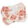 Ambesonne Floral Place Mats Set of 4, Japanese Sakura Flowers Cherry Blossoms in Vibrant Colors Illustration, Washable Fabric Placemats for Dining Table, Standard Size, Dark Coral
