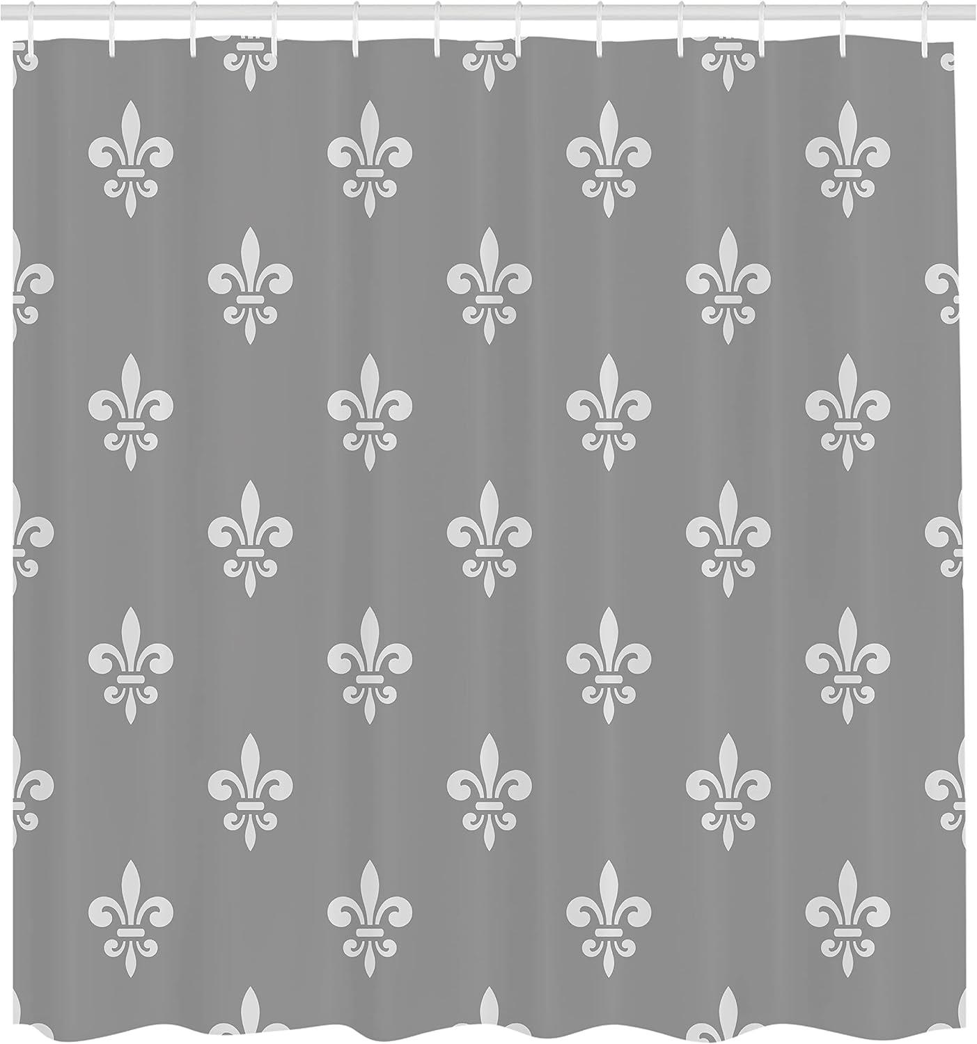 imageAmbesonne Feminine Shower Curtain Design in The Palace of The Cartoon Bathtub Cabinet Mirror Washroom Cloth Fabric Bathroom Decor Set with Hooks 69 W x 75 L Beige PinkTaupe Grey